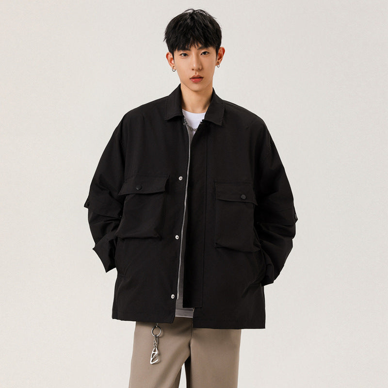 Men's Minimalist Casual Vintage Workwear  Style Shirt Jacket