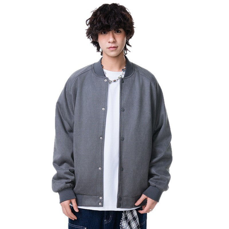 Men's  Vintage Baseball Collar Workwear Jacket
