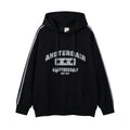 Make an old letter printed hooded sweatshirt