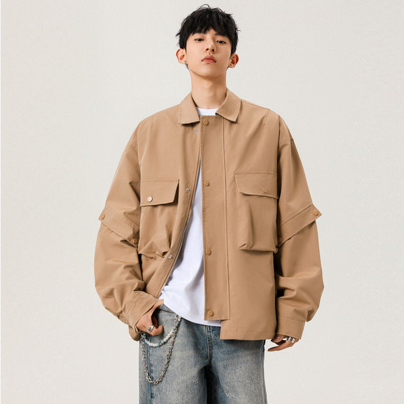 Men's Minimalist Casual Vintage Workwear  Style Shirt Jacket
