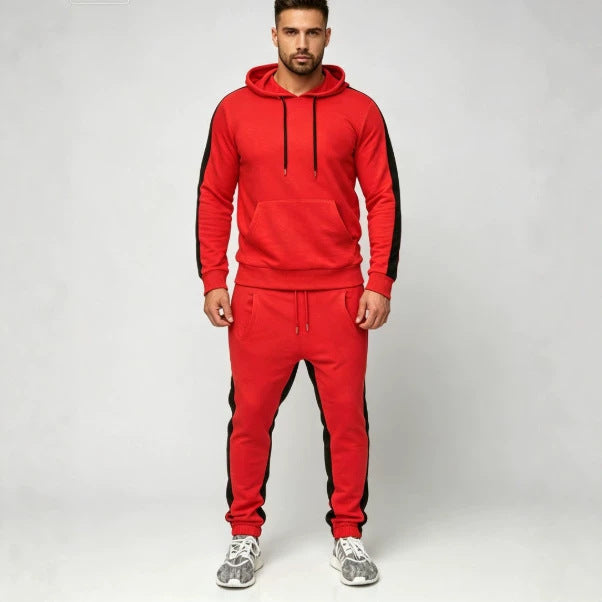 Men's Minimalist Trendy Hooded Jacket Casual Sportswear Set
